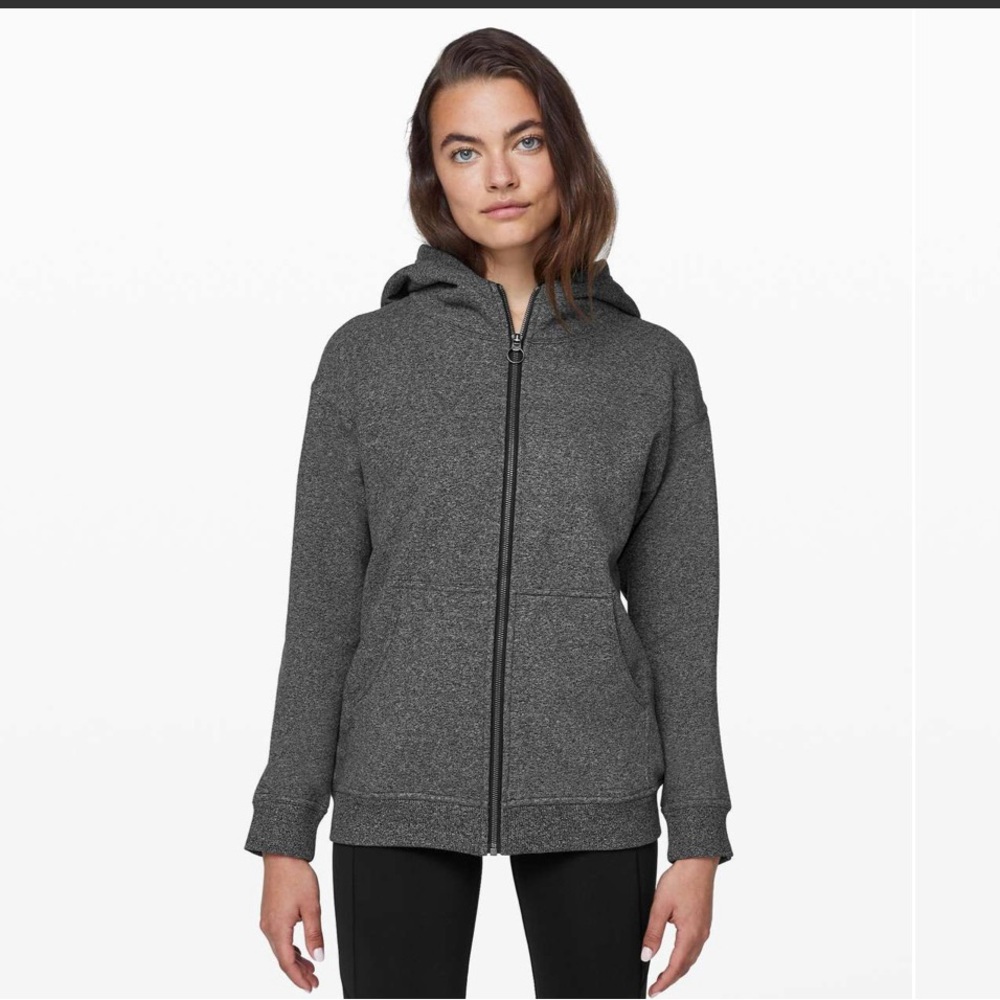 Lululemon All Yours Zip Hoodie Heathered Speckled Black / Black Size small
